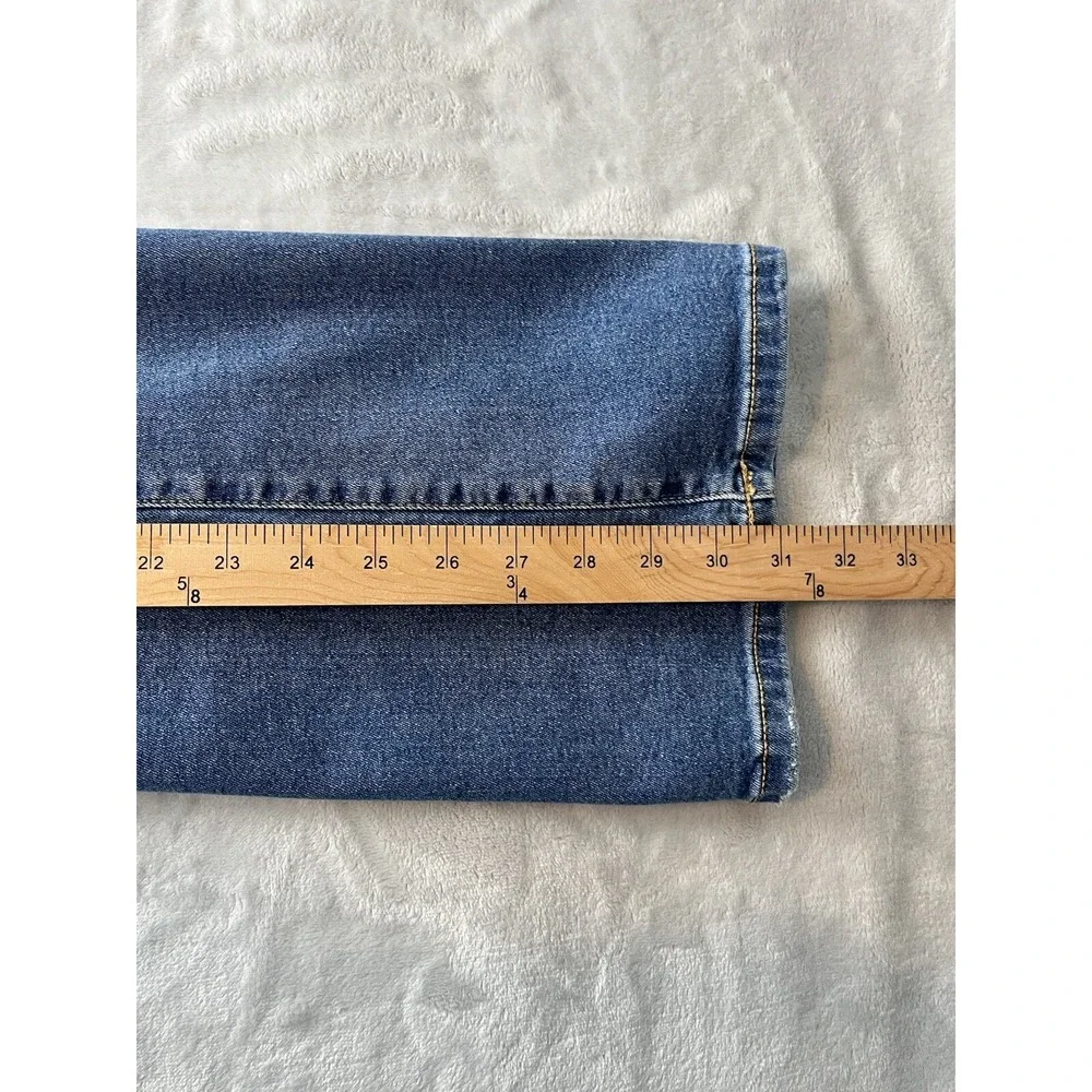 R1893 Women's Denim Bootcut Stretch Distressed Blue Light Wash Jeans Size 10